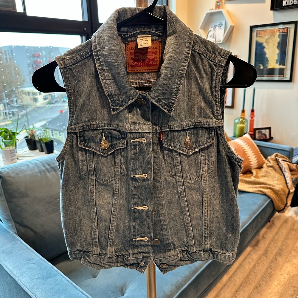 Levi's Blue Denim Vest - Small